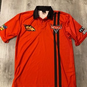 Pixar Cars Red Polo Security Shirt Sz Medium. Disney. From Pixar Studios.